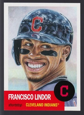 2018 MLB Topps Living Set BB Baseball Online Exclusive Base #61 Francisco Lindor - Image 1 of 2