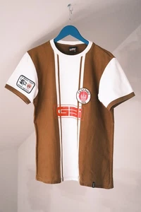 FC St. Pauli Vintage Copa Men's Brown Cotton 99 Tee Shirt Jersey Size XL - Picture 1 of 13