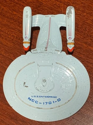 STAR TREK USS ENTERPRISE NCC-1701-D Diecast Metal Ship, Vintage 1987, P.P.C., 6" - Image 1 of 4