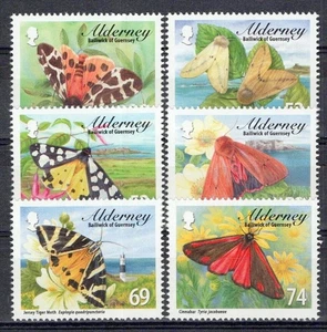 Alderney 440-445 MNH Moths Insects Nature ZAYIX 1223M0119M - Picture 1 of 1
