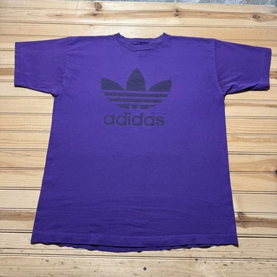 Vintage 90s Adidas Trefoil Logo Double Sided Single Stitch T-Shirt USA Made - XL - Image 1 of 4