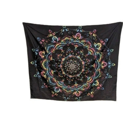 嬉皮风格墙面拥抱挂毯 57 英寸 X 48 — 第 1/4 张图片