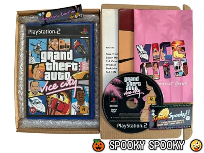 Grand Theft Auto Vice City PS2 - UK PAL VGC CIB with Map - Reg - Tracked - Image 1 of 4