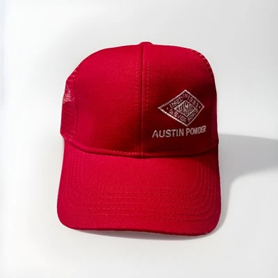 球帽帽子收藏品红色奥斯汀爆炸可调节卡车司机-全新 — 第 1/4 张图片