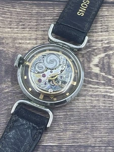 Vintage 1960s Juvenia Mystery Dial Men's Mechanical Wristwatch MF6 Swiss Plastic - Picture 1 of 6