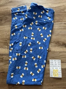 NEW RELEASE LuLaRoe OS One Size Leggings Beautiful Blue Bee Bumblebee 🐝 Print - Picture 1 of 3