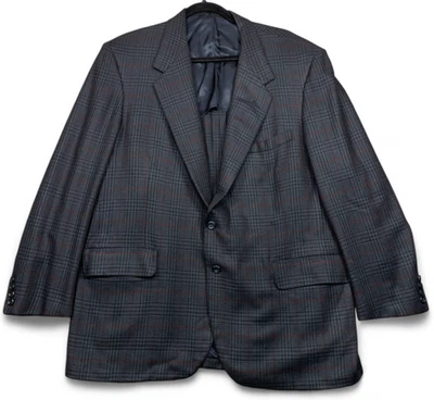 Oxxford Clothes Onwentsia Sport Coat Mens 46 Blue Plaid Jacket Blazer Wool - Image 1 of 4