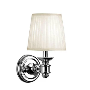 Easy Lite Chrome Finish Wall Sconce  Cream Shade - Picture 1 of 5