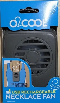 BRAND NEW IN BOX 02Cool Deluxe Personal Necklace Fan In Brilliant Blue - Image 1 of 2