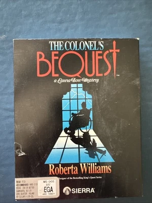 The Colonel's Bequest PC MS-DOS 3.5” Floppy Disk EGA TANDY 1989 Big Box - Image 1 of 4