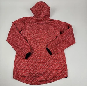 Nike Windrunner Windbreaker mit Kapuze rot Grid Print Jacke Größe Small - Bild 1 von 6