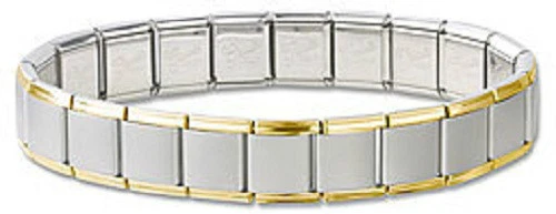 Pulseras italianas con dije de acero inoxidable chapado en oro 13 mm envío gratuito regalo Foto 1 de 1