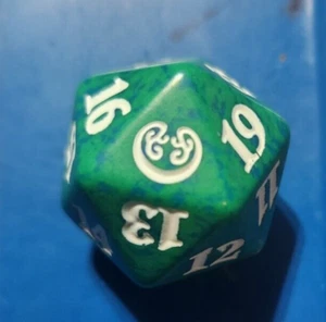 🎲 MTG d20 Spindown 20-sided Life Counter die dice - Kaladesh - Green - KLD - Picture 1 of 1