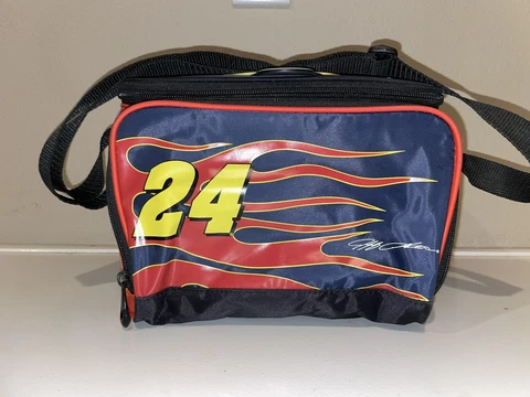 Jeff Gordon #24 Thermos Zipper Insulated Soft Cooler Bag Lunch Box NASCAR DuPont Cover