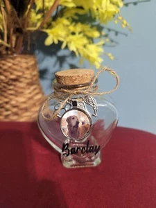 Pet Memorial Andenken Glas für Haare - Haustier Fell Gedenkfläschchen für Haare - Bild 1 von 4
