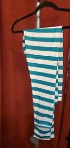 Grün-weiß gestreifte Leggings ELF Weihnachten St. Patricks Day - Bild 1 von 2