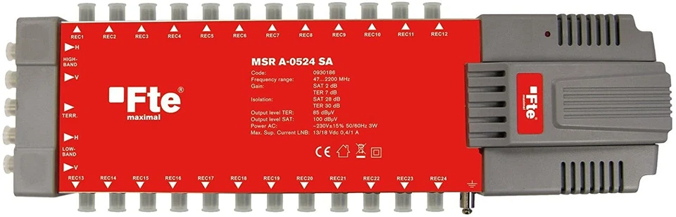 Fte-Maximal 0930186 MSR A0524 Sa Multi-Interruptor Rojo/Gris - Imagen 1 de 1