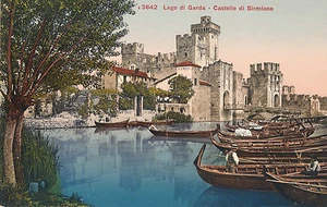 Postcard Lago di Garda, Castello di Sirmione, Italy (B22) - Picture 1 of 2