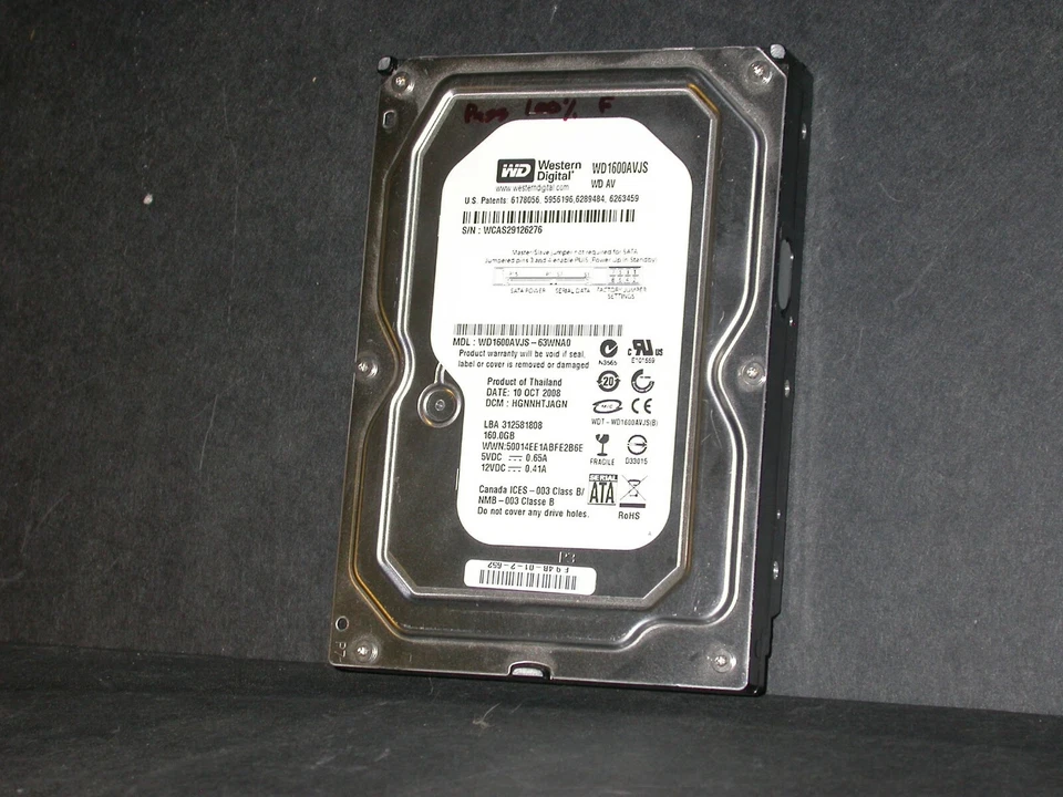 WD Western Digital Caviar 160 GB SATA Hard Drive WD1600AVJS-63WNA0 BIN #1 - Image 1 of 1