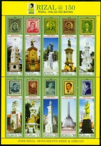 Philippines #3381 - 2011 Dr. Jose Rizal Sheet - Stamps on Stamps cv$12.00 Cover