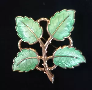 Vintage Aksel Holmsen Norwegian Sterling Silver Enamel Brooch. - Picture 1 of 9