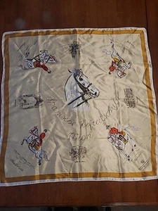 Original Wiesinger Tuch Muster Ges Gaschutzt Silk Scarf Horse - Picture 1 of 10