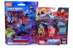 Mega Construx MASTERS OF THE UNIVERSE Skeletor & Panthor & He-Man vs Beastman - Picture 1 of 1