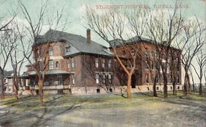 AK KS: Stormont Hospital, Topeka, Kansas, DB verschickt 1908 - Bild 1 von 2