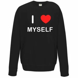 Maglione pullover Myself I Love adulto girocollo felpa manica lunga - Foto 1 di 34
