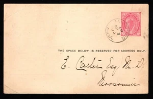 1903 Moosomin Assa District April 3rd C.D.S. 2c numeral postal card printed back - Bild 1 von 2