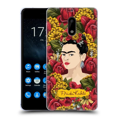 OFFICIAL FRIDA KAHLO RED FLORALS SOFT GEL CASE FOR NOKIA PHONES 1 - Image 1 of 4
