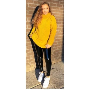 Suéter Famelia Mujer Estilo Vintage Lana Manga Larga Mostaza Talla Mediana - Imagen 1 de 10