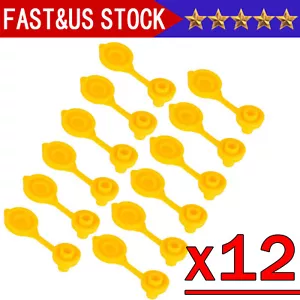 12 Yellow Fuel Gas Can Jug Vent Cap Blitz Wedco Scepter Essence Midwest Eagle - Picture 1 of 14