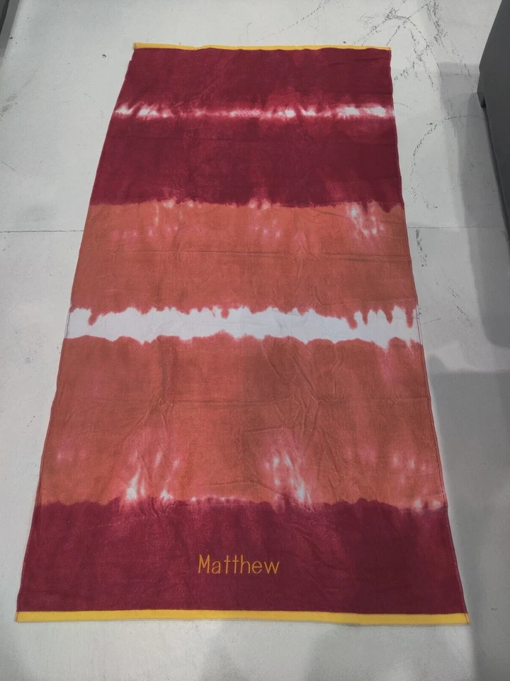 Pre-Owned Lands' End Adult Beach Towel 75"x39" Matthew Tie Dye $80 FLF165 - Image 1 of 1