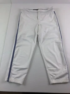 Mens Under Armour White w Blue Stripe Baseball Pant MD L/R Waist 28 Bin-H1 - Picture 1 of 12