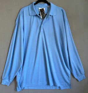 Eleven Straight Byron Nelson Polo Shirt Men XXL Blue Long Sleeve UV Golf - Picture 1 of 19