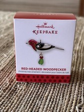Hallmark Keepsake 2013 Beauty of Birds Mini Orn. RED-HEADED WOODPECKER NIB