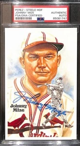 Johnny Mize Signed 1981 Perez-Steele HOF Postcard Cardinals PSA/DNA 183738 - Picture 1 of 2