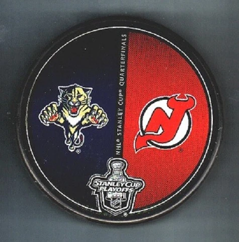 2012 FLORIDA PANTHERS vs NEW JERSEY DEVILS STANLEY CUP PLAYOFFS PUCK - #A3L_#7L Cover