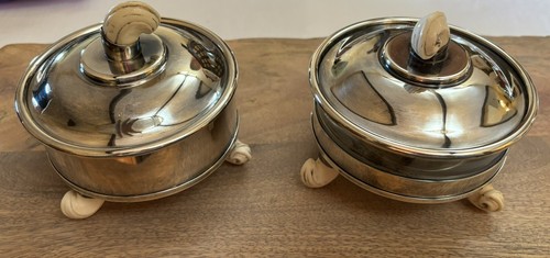 Art Decò Firmato CHRISTIAN DIOR Argento Vanity Set per Orecchini Spilla Collana Anello