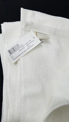 Frette Bath Sheet Towel Diamond Bordo White Egyptian Cotton New w/2 Small Marks - Image 1 of 4