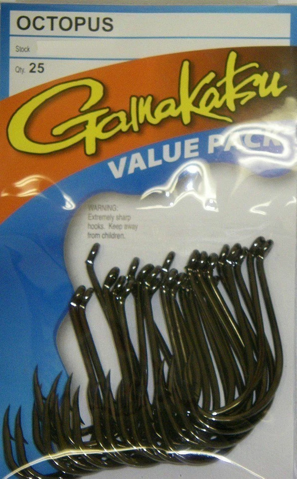 Ganchos Gamakatsu OCTOPUS negros talla 7/0 AMT 25 Foto 1 de 2