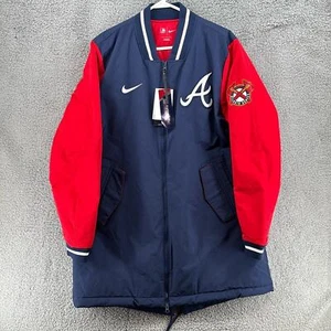 Nike Navy Atlanta Braves Dugout Performance Full-Zip Jacket Men's Sz Large NWT - Picture 1 of 4