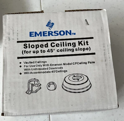 Emerson #CFSCKSW Sloped Ceiling Kit For Up To 45 Degree Slope Brushed Steel - Image 1 of 3