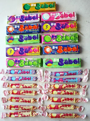 25X RARE VINTAGE 80'S BIG BABOL CHEWING GUM SEALED PACKS PERFETTI NEW DEAD STOK - Image 1 of 4