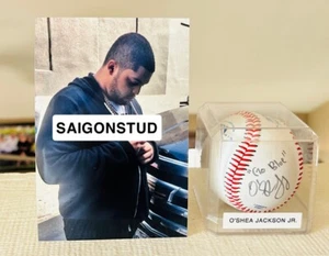 MUSICIAN ACTOR O'SHEA JACKSON ICE CUBE SON SIGNED BASEBALL GO BLUE W/PHOTO PROOF - Picture 1 of 4