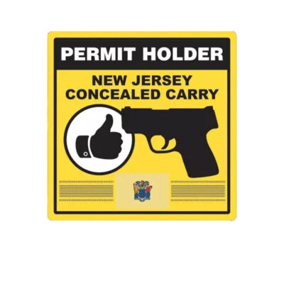 New Jersey verdeckte Trageerlaubnis Halter Aufkleber - Bild 1 von 3