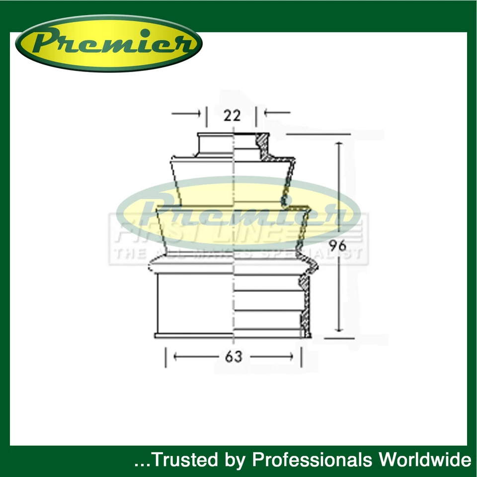 Premier Front Rear Inner Outer CV Joint Boot Set Fits Austin Mini 1959-1993 - Image 1 of 3