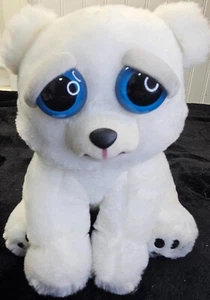 Feisty Pets Plush Stuffed Animals White Polar Bear Big Blue Eyes NEW - Picture 1 of 7