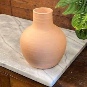 Hand Thrown Studio Art Pottery Terracotta Clay 6" Vase ~ Handmade Pottery - Picture 1 of 10